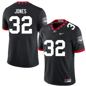 #32 Cash Jones UGA 100th Anniversary Black Mens Jerseys Player College Football 533955-388