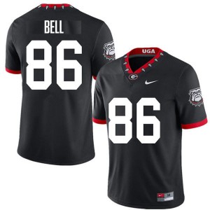 #86 Dillon Bell Georgia Bulldogs 100th Anniversary Black Men Jerseys Alumni College Football 188998-173
