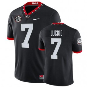 #7 Lawson Luckie Georgia 100th Anniversary Black Men Jerseys High School College Football 649656-452