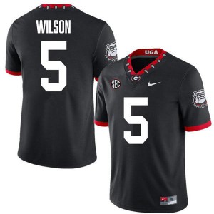 #5 Raylen Wilson Dawgs 100th Anniversary Black Mens Jerseys Limited College Football 926806-638