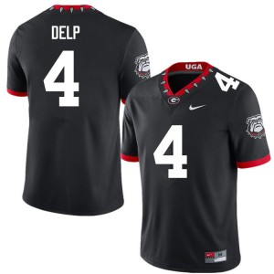 #4 Oscar Delp University of Georgia 100th Anniversary Black Mens Jerseys Limited College Football 969964-296