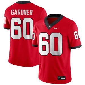 #60 Beau Gardner Dawgs Red Men's Jersey High School College Football 763336-264