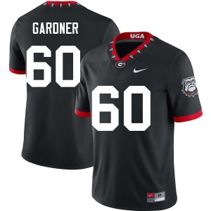 #60 Beau Gardner Georgia Bulldogs 100th Anniversary Black Men's Jersey Stitched College Football 788011-648
