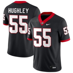#55 Bo Hughley Georgia Black Men Jerseys Alumni College Football 147056-385