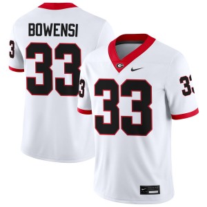 #33 Chauncey Bowens UGA Bulldogs White Men's Jerseys Alumni College Football 343080-256