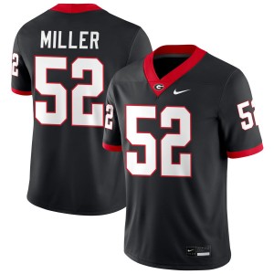 #52 Christen Miller UGA Bulldogs Black Men's Jerseys University College Football 181198-740