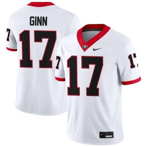 #17 Colter Ginn Georgia Bulldogs White Mens Jerseys Player College Football 489645-216