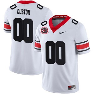 #00 Custom University of Georgia 40th Anniversary White Men Jersey Official College Football 548607-831