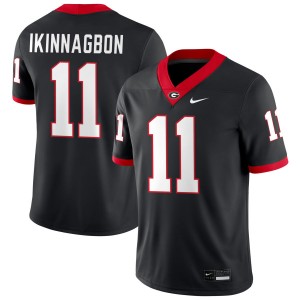 #11 Darren Ikinnagbon University of Georgia Black Men's Jersey Player College Football 723890-810