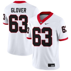 #63 Dontrell Glover UGA Bulldogs White Men Jerseys 2025 College Football 418170-616