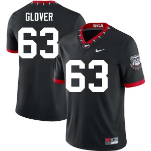 #63 Dontrell Glover Georgia Bulldogs 100th Anniversary Black Men Jersey Replica College Football 139547-213