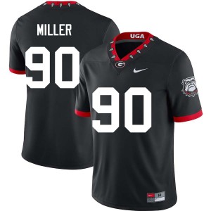 #90 Drew Miller University of Georgia 100th Anniversary Black Men Jersey NCAA College Football 641892-916