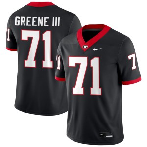 #71 Earnest Greene III Go Dawgs Black Men Jerseys Player College Football 929519-821