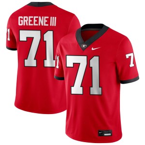 #71 Earnest Greene III Georgia Bulldogs Red Mens Jerseys Alumni College Football 816406-606