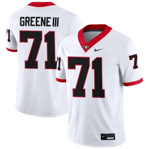 #71 Earnest Greene III Georgia Bulldogs White Mens Jersey University College Football 473749-527
