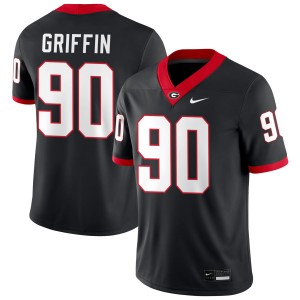 #90 Elijah Griffin Georgia Black Men Jersey Alumni College Football 441365-255