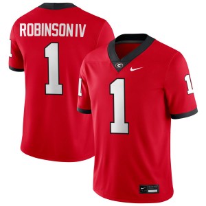 #1 Ellis Robinson IV Dawgs Red Men's Jersey Player College Football 722150-605