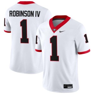 #1 Ellis Robinson IV Go Dawgs White Men's Jersey Limited College Football 470390-260