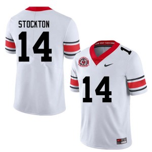 #14 Gunner Stockton Dawgs 40th Anniversary White Men Jerseys High School College Football 261464-251
