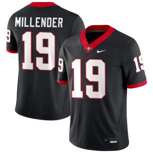 #19 Hezekiah Millender Dawgs Black Men Jerseys Game College Football 606972-752