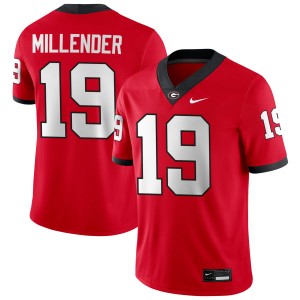 #19 Hezekiah Millender Georgia Red Men Jersey Replica College Football 146018-842