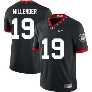 #19 Hezekiah Millender UGA Bulldogs 100th Anniversary Black Men Jerseys NCAA College Football 315285-859