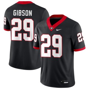 #29 Isaiah Gibson Georgia Bulldogs Black Men's Jersey Replica College Football 878567-741