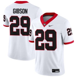 #29 Isaiah Gibson UGA Bulldogs White Mens Jersey Limited College Football 129572-593