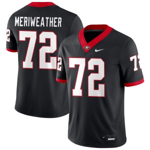 #72 Jamal Meriweather Dawgs Black Men's Jerseys Official College Football 376736-566