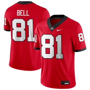 #81 Jeremy Bell Go Dawgs Red Men's Jersey Game College Football 500708-287
