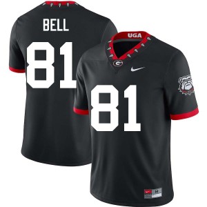 #81 Jeremy Bell Georgia 100th Anniversary Black Mens Jerseys Replica College Football 348173-163