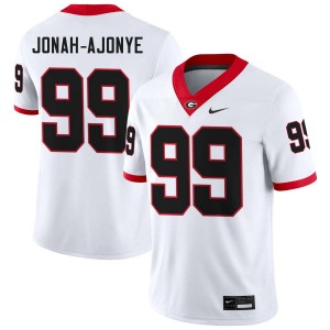 #99 Joseph Jonah-Ajonye University of Georgia White Men's Jerseys Embroidery College Football 311688-159