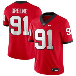 #91 Justin Greene Go Dawgs Red Men Jersey 2025-26 College Football 887692-530