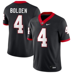 #4 KJ Bolden Georgia Black Mens Jerseys 2025 College Football 917741-706