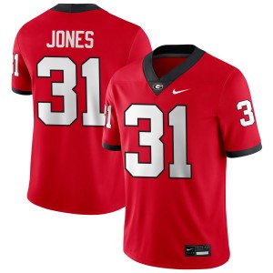 #31 Kyron Jones Dawgs Red Men Jerseys Player College Football 115633-117
