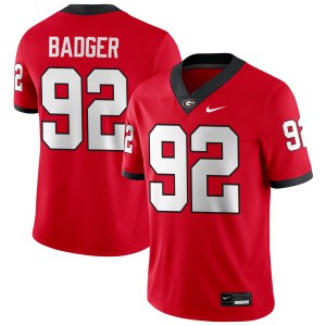 #92 Liam Badger Go Dawgs Red Men's Jersey Stitched College Football 177010-656