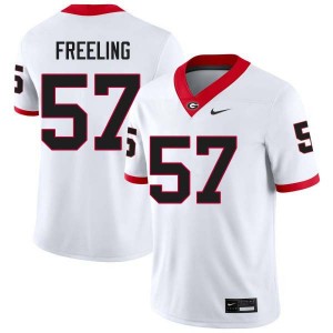#57 Monroe Freeling UGA White Men's Jerseys Replica College Football 978280-768