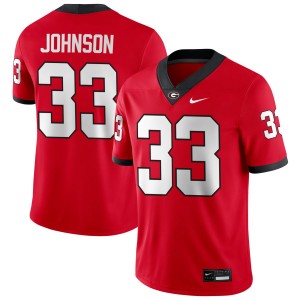 #33 Quintavius Johnson Georgia Red Men Jerseys Alumni College Football 454029-862