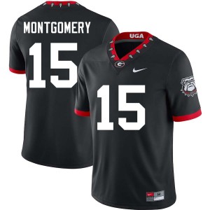 #15 Ryan Montgomery Go Dawgs 100th Anniversary Black Mens Jerseys Stitched College Football 531438-216