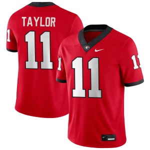 #11 Talyn Taylor Georgia Red Men's Jerseys Replica College Football 805379-283