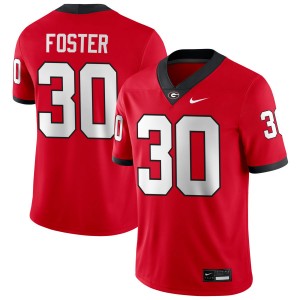 #30 Terrell Foster Georgia Red Mens Jerseys High School College Football 793733-835