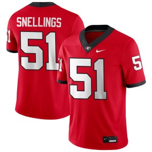 #51 Will Snellings Georgia Red Mens Jersey University College Football 747094-382