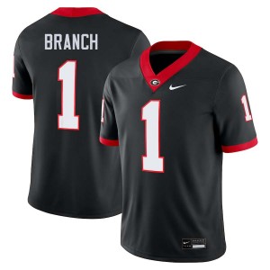 #1 Zachariah Branch Georgia Black Men's Jersey University College Football 690353-720