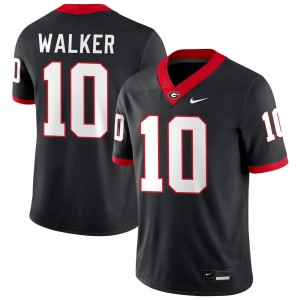 #10 Zayden Walker Georgia Bulldogs Black Mens Jerseys Embroidery College Football 626980-519