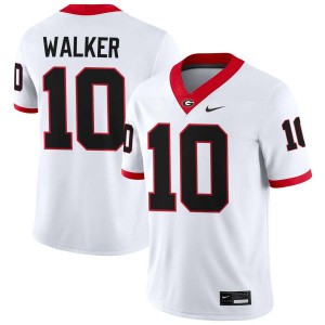 #10 Zayden Walker Go Dawgs White Mens Jerseys University College Football 531273-642