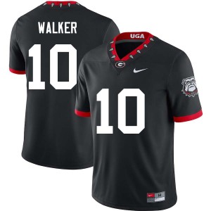 #10 Zayden Walker UGA Bulldogs 100th Anniversary Black Mens Jersey Game College Football 611039-752