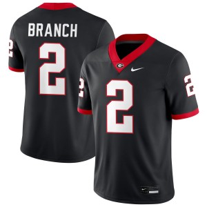 #2 Zion Branch UGA Bulldogs Black Mens Jersey Embroidery College Football 262776-104