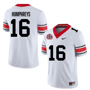 #16 London Humphreys UGA Bulldogs 40th Anniversary White Mens Jersey University College Football 213046-910