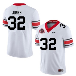 #32 Cash Jones Dawgs 40th Anniversary White Men's Jersey Official College Football 281326-645