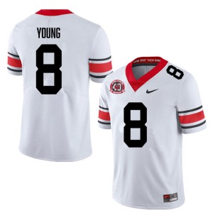#8 Colbie Young UGA 40th Anniversary White Men's Jersey Player College Football 385861-633